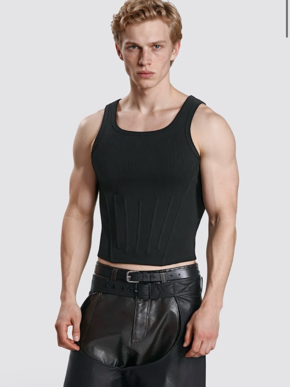 Men’s Core Opening Tank Top Black Size Medium